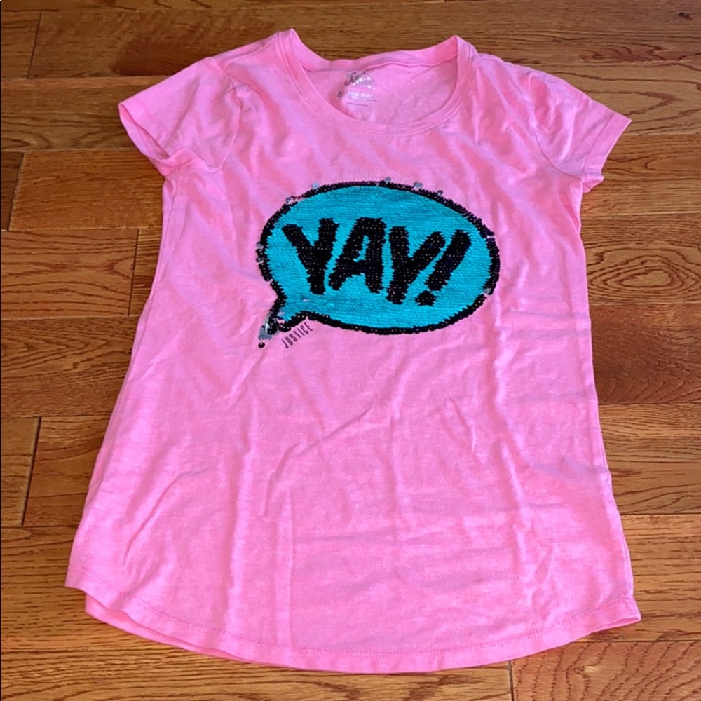 JUSTICE Sequin T-shirt